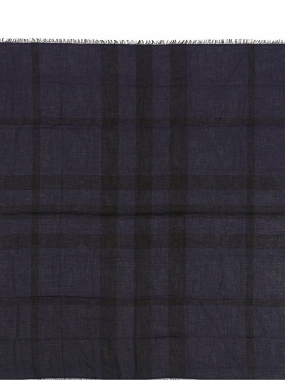 Burberry Overdyed Chambray Check Square Scarf Dark Purple